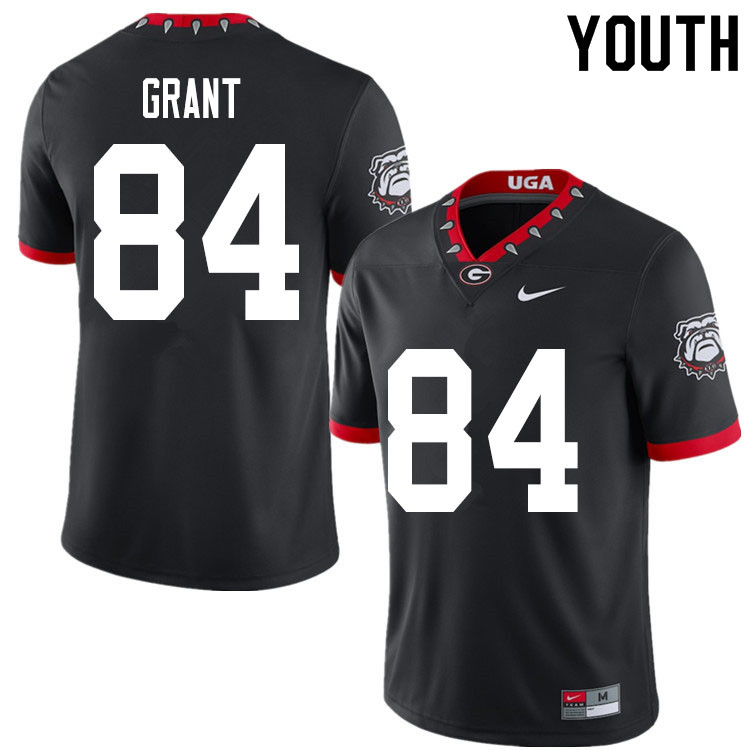 Georgia Bulldogs Youth Walter Grant #84 Black 2020 Mascot 100th Anniversary Stitched College UGA Football Jersey 23KK016UI